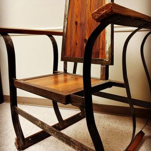 Steel and Wood Corrections Chair