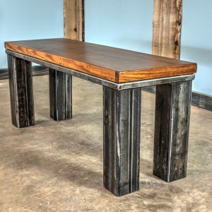 Farm Style Bench Steel Legs