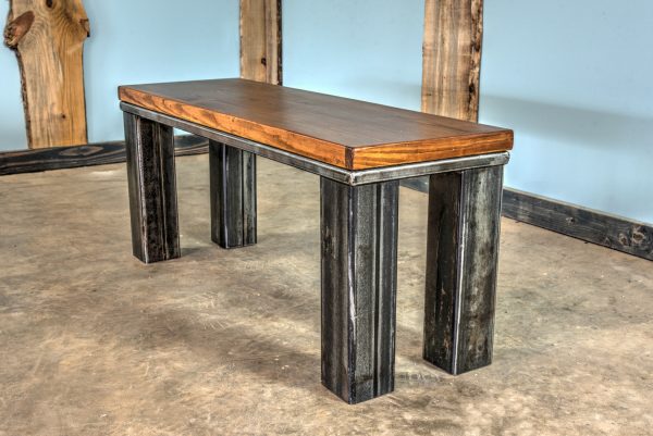Farm Style Bench Steel Legs