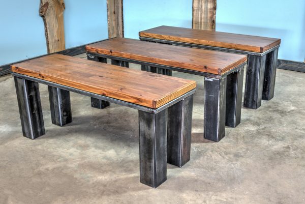 Farm Style Bench Steel Legs - Image 5